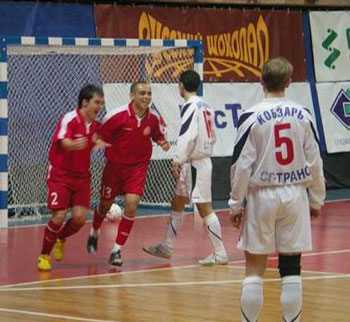 Goal for Spartak Shelkovo! (Photo courtesy: Superleague)