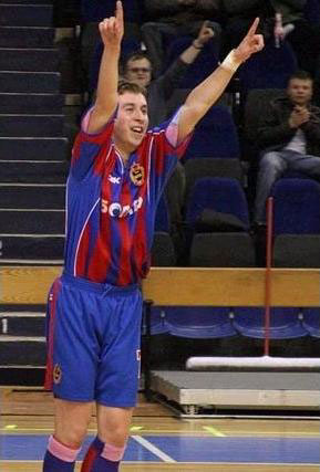 Kirill Arsh celebrating the first goal (Photo courtesy: CSKA)