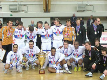 Dinamo Moscow celebrating the victory (Photo courtesy: Superleague)