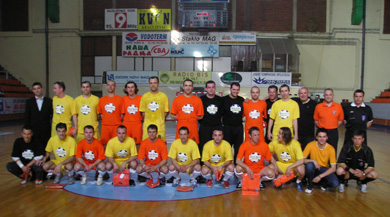 Serbian National team and Journalist Selections together (Photo courtesy: Predrag Bajic - DSL Sport)