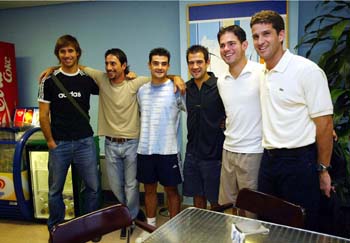 Sergio with his El Pozo team mates (Photo courtesy: Enrique Serrano - LNFS)