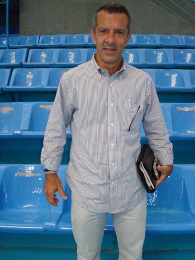 Sergio Sapo during his first days in Tashkent (Photo courtesy: Uzbek Futsal Association)