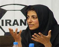 Shahrzad Mozaffar, head coach of the Iranian women national team (Photo courtesy: IRNA)