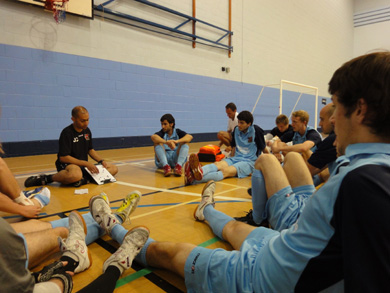 Time out for Sheffield FC Futsal (Photo courtesy: Sheffield FC Futsal)