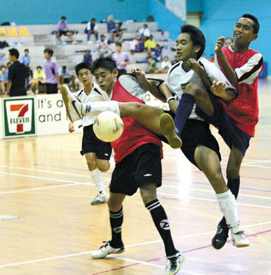 The crowd were treated to great skills, impressive young players and some shocks in the futsal contest (Photo courtesy: Today On Line)