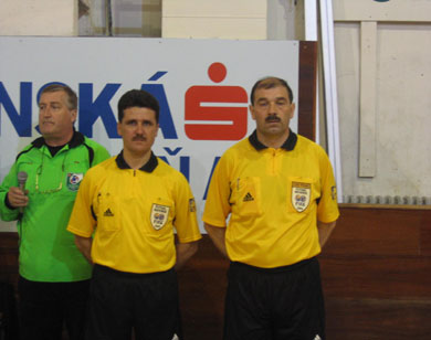 Match Referees Peter Zivcic and Vladimir Badura (Photo courtesy: Vladimir Ambrozek - Futsal Slovakia)