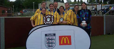 St Marys High School celebrate their victory (Photo courtesy: The FA)