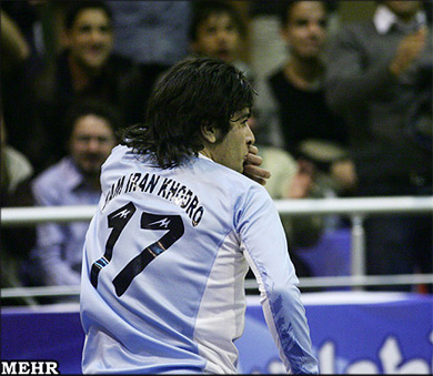 Majid Tikdari celebrating a goal (Photo courtesy: Mehr News Agency)