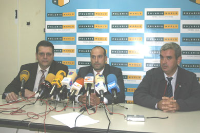 Press conference with the new coach Tino Perez (Photo courtesy: Polaris World Cartagena)