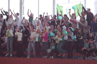 Supporters crazy for Tornado! (Photo courtesy: Tornado Futsal Club)