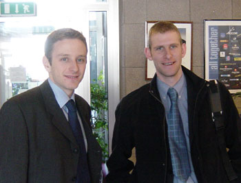 John Barnes (left) and Jay Corran in Caserta ...