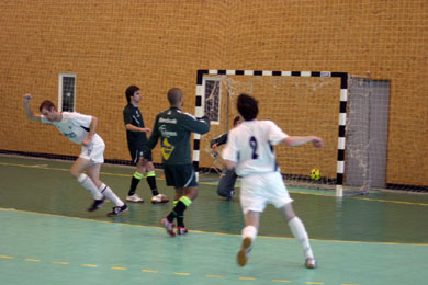 Jay Corran scoring for Tranmere (Photo courtesy: Mike Thomas - Tranmere Futsal)