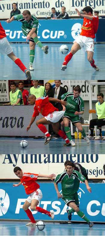 Boomerang - Benfica in three images (Photo courtesy: Enrique Serrano - LNFS)