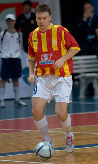 Maevsky in action as a goalkeeper... (Photo courtesy: Konstantin Molchanov)