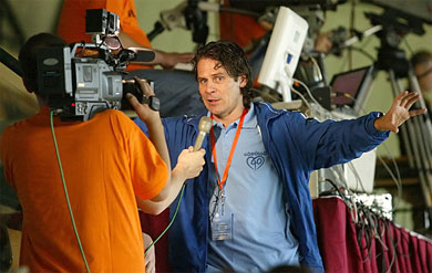 Janos Kis during an interview (Photo courtesy: Miklos Biszkup)