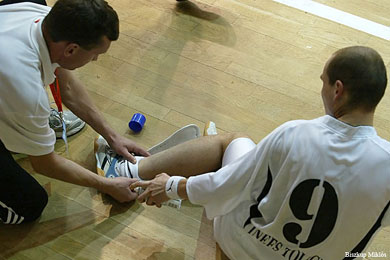 Sergiu Tacot injured (Photo courtesy: Miklos Biszkup)