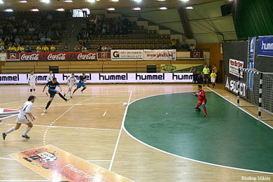 One double penalty for Raba Riga... (Photo courtesy: Miklos Biszkup)