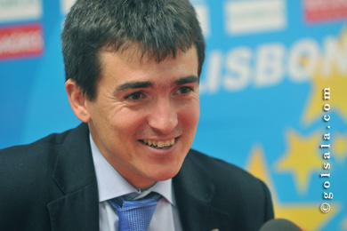 Juanlu satisfied during the press conference (Photo courtesy: Enrique Serrano - Golsala)