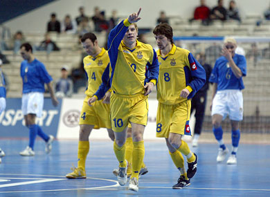 Sytin celebrating his fourth goal in the competition (Photo courtesy: Joe Pepler - UEFA.com)