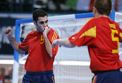 Andreu, proud to be Spanish! (Photo courtesy: Joe Pepler - UEFA.com)