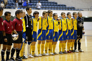 The Ukrainian squad (Photo courtesy: Futsal Net)