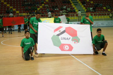 During the opening ceremony (Photo courtesy: Libyan Futsal Committee)
