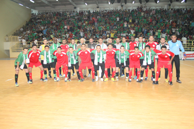 Libya and Palestine, together to celebrate futsal! (Photo courtesy: Libyan Futsal Committee)