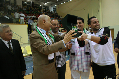 Libyan futsal paying tribute to Mohammed Alsharif (Photo courtesy: Libyan Futsal Committee)