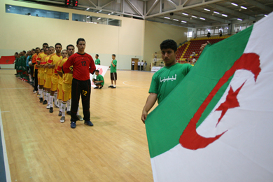 National anthem: Algeria (Photo courtesy: Libyan Futsal Committee)