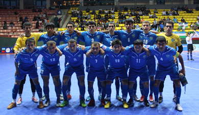 Uzbek National team (Photo courtesy: Konstantin Serikov - Uzbek Futsal Association)