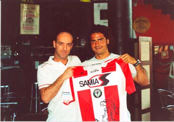 Vander Carioca with the Arzignano president Andrea Ghiotto