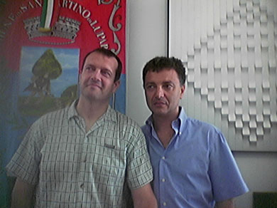 Two year more for Jesus Velasco (left) in San Martino Di Lupari, here with club president Stefano Zarattini (Photo courtesy: Luparense calcio a 5)