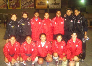 The Peruan Women Squad working for the Guayaquil event (Photo courtesy: FPF)