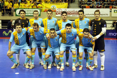 Polaris World Cartagena<br>Franklin, Orol, Torras, Lenisio, Balo, Cristian<br>Javi Matia, Marcelo, Sergio, Simi, Jordi Sanchez (Photo courtesy: Angel Perez - LNFS)