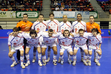 Lobelle de Santiago<br>Toni, Pitu, Palmas, Ci�o, Betao, Marimon<br>Cesar, Manu, Serpa, Danieli, Alemao, Miguel (Photo courtesy: Angel Perez - LNFS)