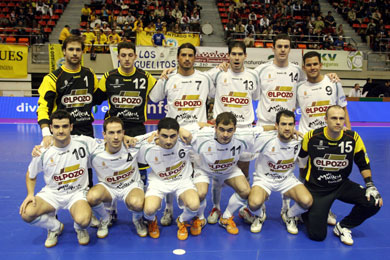 ElPozo Murcia Turistica<br>Sergio, Juanjo, Vinicius, Kike, Joel, Vinicius<br>Cobeta, Alvaro, Matias, Wilde, Fran Serrejon, Caio (Photo courtesy: Angel Perez - LNFS)