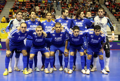 Playas De Castellon<br>Gascò, Minhoca, Leandro, Josema, Miguel Almeida, Euler, Manu<br>Javi Rodriguez, Dani Salgado, Andrè, Cristian, Pablo (Photo courtesy: Angel Perez - LNFS)