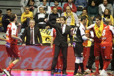 Duda satisfied with his players (Photo courtesy: Rub�n de Pedro - LNFS)